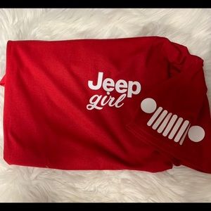 Brand-new unisex Jeep girl T-shirt. Red